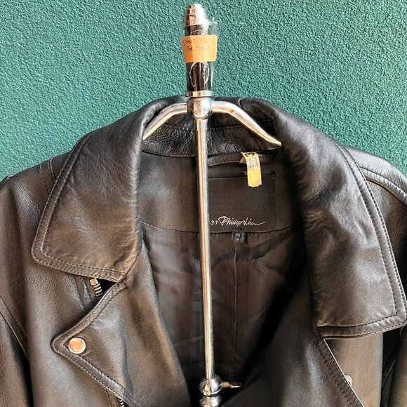 3.1 Phillip Lim Leather Motorcycle Jacket Women's Tag Medium - Picture 4 of 10